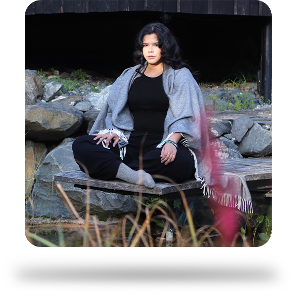 graue Plaid aus Alpaka-Wolle