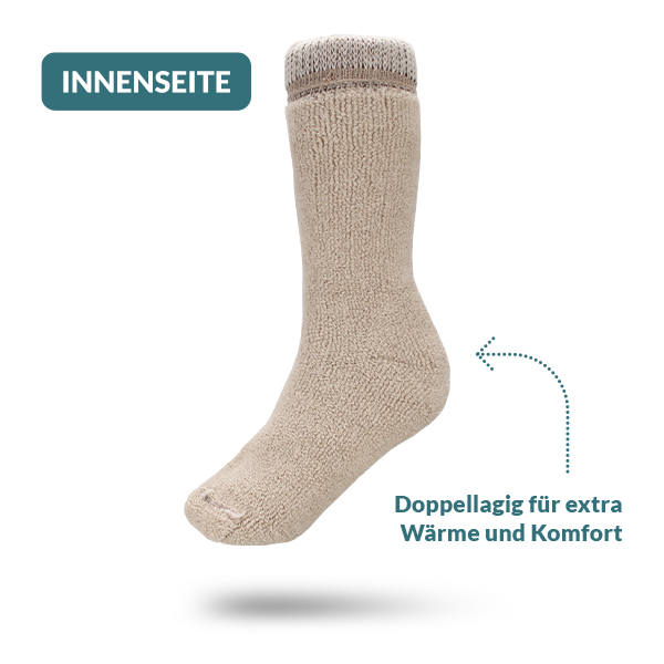 beige Socken aus Alpaka-Wolle